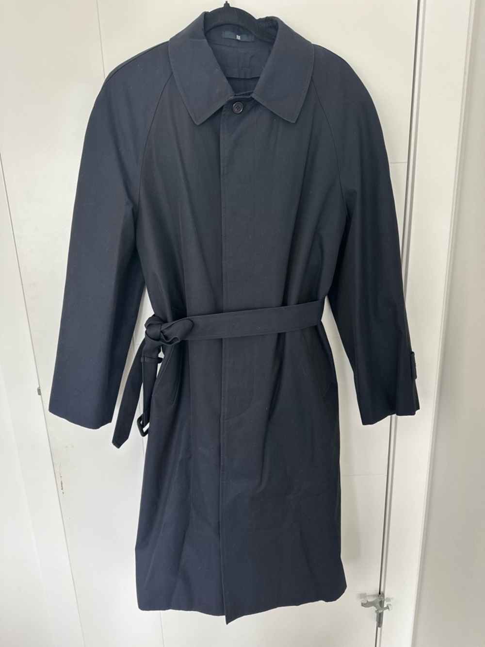 Vintage Maestro Navy Trench Coat Removable Lining Belted Classic Coat - Picture 2 of 16